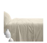 Juego de sábanas invierno coralina lisa beige cama 105cm donegal collections