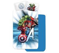 Juego de sábanas para niños de 3 piezas Avengers Marvel para cama de una plaza y media, sábanas de 100% algodón