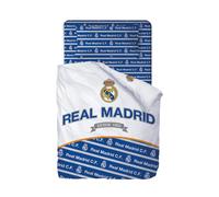 Juego De Sabanas Real Madrid CF de 3 Piezas Oficial (Encimera, Bajera y Funda de Almohada)