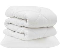 Juego de sábanas y fundas de almohada (2 unidades) de la marca vidaXL, color blanco, confeccionado en microfibra