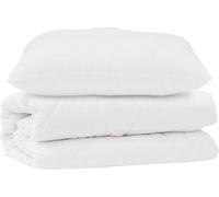 Juego de sábanas y fundas de almohada vidaXL, 2 unidades, color blanco, microfibra