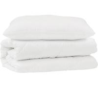 Juego de sábanas y fundas de almohada vidaXL, 2 unidades, color blanco, microfibra