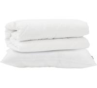 Juego de sábanas y fundas de almohada vidaXL, 2 unidades, color blanco, microfibra