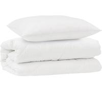 Juego de sábanas y fundas de almohada vidaXL, 2 unidades, color blanco, microfibra
