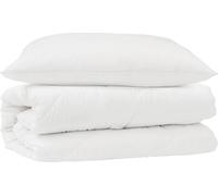 Juego de sábanas y fundas de almohada vidaXL, 2 unidades, color blanco, microfibra