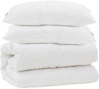 Juego de sábanas y fundas de almohada vidaXL, 3 piezas, color blanco, microfibra