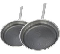 Juego de sartenes de 2 piezas, Elo Relief Solutions, apto para inducción, acero inoxidable 18/10, revestimiento antiadherente ELODUR Select, diámetros de 24 y 28 cm