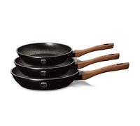 Juego de sartenes de 3 piezas, 20/24/28 cm, marca BERLINGER HAUS, modelo Ebenholz Palisander, referencia BH-1727
