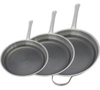 Juego de sartenes de 3 piezas Elo Relief Solutions, apto para inducción, acero inoxidable 18/10, con revestimiento antiadherente ELODUR Select, diámetros: 24, 28 y 32 cm