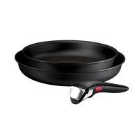 Juego de sartenes INGENIO EXCELLENCE FUSION 24 + 28 cm, juego de 3 piezas, antiadherente, Tefal