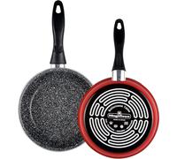 Juego de Sartenes Magefesa K2 20-24 cm Color Rojo, Superficie Antiadherente de Piedra, Compatible con Inducción, Durabilidad Extendida, Fácil Limpieza Vitrinor