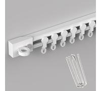 Juego de separadores autoadhesivos de PVC con riel deslizante de 11 pies con gancho de rodillo para incrustar techos lisos y azulejos, color de pared Easy Inll &