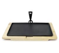 Juego de servir tapas Ibili, de hierro fundido/madera, 34/40 x 20/24 cm, color /marrón