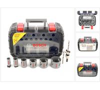 Juego de sierras de agujeros Bosch, universal, bimetálico, para electricistas, de 11 piezas, de 22 a 64 mm (2608580885)