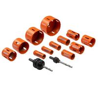 Juego De Sierras De Corona Bi-Metal De Fontanero Bahco, 14 Piezas BAH3834122PB