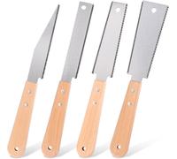 Juego de sierras de mano, 4 piezas, 15 cm (6 pulgadas), de doble filo, para trabajos en madera