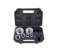 Juego de sierras perforadoras de tungsteno, silver, 9 piezas con malet