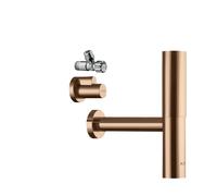 Juego de sifón de diseño AXOR flowstar de hansgrohe, con dos válvulas angulares y pulsadores, 51304300, Color: Oro rojo pulido