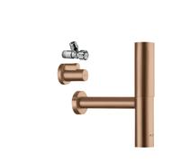 Juego de sifón de diseño AXOR flowstar de hansgrohe, con dos válvulas angulares y pulsadores, 51304310, Color: Oro rojo cepillado
