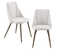 Juego de sillas de Comedor Asiento Tapizado en Tela 83 x 50 x 53 cm Set de 2X sillas de Cocina Sillas de Oficina Beige