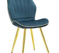 JUEGO DE SILLAS PARIS SPACE TEAL/DORADO 2 PIEZAS