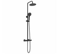 Juego De Sistema De Ducha Termostática Negro 27 X 46 X 123 Cm Vidaxl