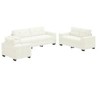 Juego de Sofá 3 pcs Crema 221 x 80 x 80 cm Terciopelo