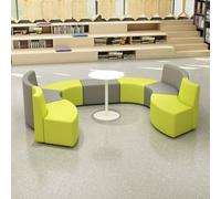 Juego de sofá curvado para oficina, asiento modular único para espacio de trabajo, sala de espera o área de recepción