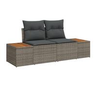 Juego De Sofá De Jardín De 8 Piezas Con Cojines Gris De Ratán V2875 Unico / Gris