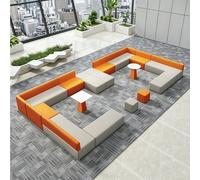 Juego de sofá modular, asiento curvo de recepción para sala de espera de oficina y sala de clientes, diseño innovador para espacios modernos, muebles cómodos y elegantes
