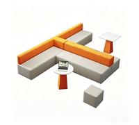 Juego de sofá modular, asiento curvo de recepción para sala de espera de oficina y sala de clientes, diseño innovador para espacios modernos, muebles cómodos y elegantes