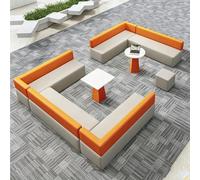 Juego de sofá modular, asiento curvo de recepción para sala de espera de oficina y sala de clientes, diseño innovador para espacios modernos, muebles cómodos y elegantes