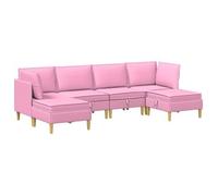 Juego De Sofá Modular Con Almacenamiento 6 Uds. Rosa Tela Vidaxl