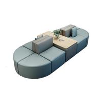 Juego de sofá modular de recepción, asiento seccional curvado para vestíbulo de oficina, sala de espera y sala de negocios, piel sintética