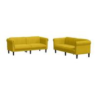 Vidaxl juego de sofás 2 piezas terciopelo amarillo