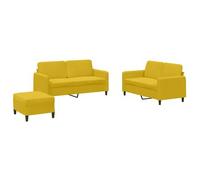 Juego De Sofás 3 Piezas Terciopelo Amarillo Vidaxl