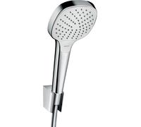 Hansgrohe Conjunto de ducha Croma Select E 3 chorros soporte y manguera 1,25 m cromo-blanco 26425400