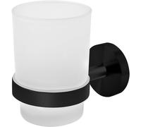 Juego de soportes para cepillos de dientes para montaje en la pared, con un soporte grande y esmerilado, de color , con sistema de fijación de 2 piezas, ideal para el baño