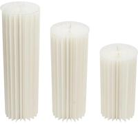 Juego de soportes para macetas - Columnas redondas de cartón - 3 unidades - Plegables - Estructura de panal - Altura de 60/80/100 cm - Capacidad de carga de 25–30 kg por columna - Autoportantes - Colo