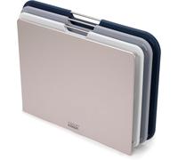 Joseph Joseph – Juego de 3 tablas de cortar Nest, grandes, codificadas por color con estuche – Gris