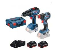 JUEGO DE TALADRO-DESTORNILLADOR DE 18 V GSR18V-50 + LLAVE GDX18V-200 2*4.0A - B 6019J2220