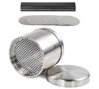 Juego de tamices portátiles de acero inoxidable para clasificar diamantes, 3 bandejas de malla de precisión de 48/65/80 mm, herramienta de medición de joyería para clasificación de diamantes