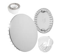Juego de tapa y filtro de pelo para desagüe de ducha, Ø 112 mm, compatible con el juego de desagüe Viega Tempoplex del año 2001-2006, para plato de ducha con orificio de desagüe, tapa ABS cromada