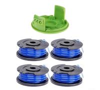 Juego de tapas de carrete compatibles con Greenworks de 24 V serie G24LT de 1,65 mm de diámetro, cable de 16 pies, diseño de alimentación automática (4+1)
