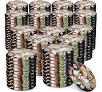 Juego de tapas metálicas "Virbo" de KADAX, con 6 cierres de enganche, tipo "champiñón", de 82 mm, paquete de 200 unidades