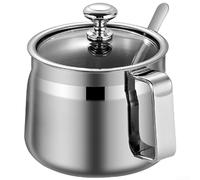 Juego de tarros de condimentos de acero inoxidable 304 con tapa y cuchara, especias de cocina (3 piezas)