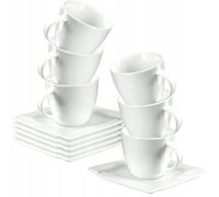 Juego de tazas de café KADAX, servicio de café de porcelana de 12 piezas, 220...