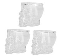 Juego De Tazas De Calavera - 3PCS 75ML Copa De Vidrio Taza De Vino Cerveza Bebida Contenedor De Bebida - Vasos De Halloween