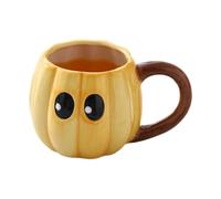 Juego de tazas de Halloween, cerámica de café, Fall Drinkware, Big Eyes Heat Resistant Design, Pressure Holiday Style, Outdoor Kitchen Party Use, Standard Size Multicolor 1 pieza