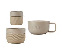 Juego de Tazas Familiares La Cafetiere 3pc - 380ml, 200ml y 100ml - Almendra